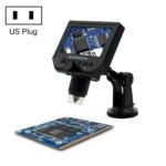 G600 600X 3.6MP 4.3 pulgadas Pantalla LCD HD Carga USB Microscopio digital portátil con luz LED, Soporte para tarjeta Micro SD (64GB Max), Enchufe de EE. UU., CA 100-240V