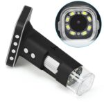 Lupa con zoom 500X Sensor de imagen de 3MP Microscopio digital USB con pantalla de 2,5 pulgadas y soporte profesional de 8 LED, compatible con tarjeta TF - Imagen 3
