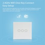 NEO NAS-SC03W Interruptor de control de luz inteligente inalámbrico WiFi UE 3Gang - Imagen 3