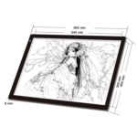 23W 12V LED Tres niveles de brillo Regulable A2 Tableros de copia acrílicos Anime Sketch Drawing Sketchpad, Enchufe de la UE - Imagen 4