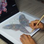 3.5W 5V LED USB Tres niveles de brillo Regulable A4 Escala acrílica Tableros de copia Anime Sketch Drawing Sketchpad con cable USB 1.5m