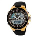 SKMEI 1016 Multifuncional Hombres Deportes al aire libre Noctilucente Impermeable Doble Reloj Digital - Imagen 2