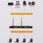 XTUGA IEM1200 Transmisor inalámbrico Stage Singer Sistema de monitor de oído, Transmitter - Imagen 4