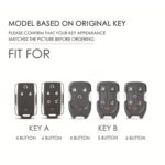Para Chevrolet GMC / Colorad Funda protectora de cuero para llave de coche C159 de 4 botones, 4-button - Imagen 2