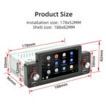 M160W Reproductor de MP5 inalámbrico para coche de 5 pulgadas Soporte para teléfono Mirror Link / Control del volante - Imagen 2