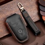 Para Ford F-150 Funda protectora de cuero para llave de coche C072/1 de 4 botones, C072/1