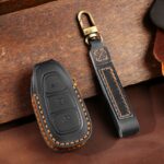 Para Ford Focus/Mondeo/Maverick/Explorer/Escort/Edge 2017-2018 C231 Funda protectora de cuero para llave de coche, C231