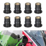 20 piezas / 1 juego M5 Tuercas de latón para parabrisas de motocicleta universales - Imagen 2