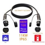 Feyree 480V 16A 3 Phase Home New Energy Electric Vehicle Tipo 2 Cable de extensión de carga Cable adaptador - Imagen 2