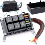12V 5 Pin Car 6 Ranuras Caja de fusibles de relé a prueba de agua con cable
