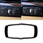 Etiqueta engomada decorativa del marco del interruptor de los faros del coche para BMW 2008-2013 X5 E70 / X6 E71 / 5 Series E60 2008-2010, unidad izquierda y derecha universal, Headlight Switch Frame