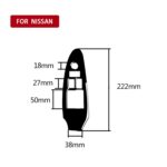 Para Nissan 370Z Z34 2009-Panel de elevación de puerta lateral del conductor del coche con pegatina decorativa de agujero, conducción derecha - Imagen 2