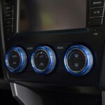 Caja de perilla de aire acondicionado de aluminio para coche de 3 piezas para Subaru, For Subaru(Blue)