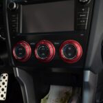 Caja de perilla de aire acondicionado de aluminio para coche de 3 piezas para Subaru, For Subaru(Red)