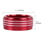 Caja de perilla de aire acondicionado de aluminio para coche de 3 piezas para Subaru, For Subaru(Red) - Imagen 4