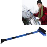 Pala de nieve extraíble escalable de alta resistencia para automóvil 2 en 1 con cepillo de escoba de escarcha y raspador de hielo