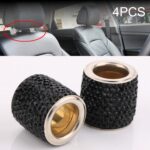 Decoración modificada de la almohada de la cabeza de cristal del coche de 4 piezas