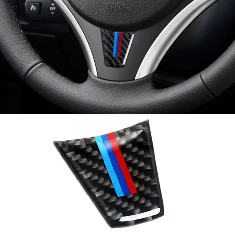 CMS0729.jpg Etiqueta engomada decorativa del volante de la fibra de carbono del coche para BMW E90 / E92 - Imagen 1