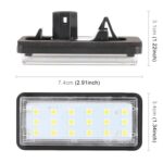 2 PCS DC12V / 1.5W / 6000K / 100LM Luz LED para matrícula de coche 18LEDs SMD-3528 Lámparas para Lexus, For Lexus - Imagen 4