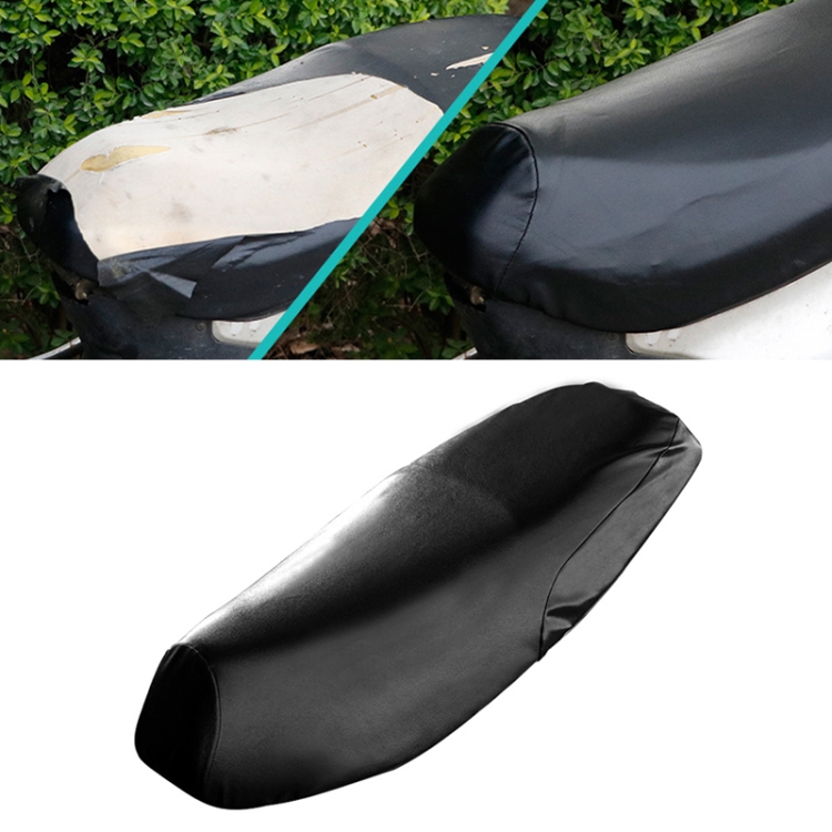 CMS1477.jpg La funda impermeable del asiento de cuero negro de la motocicleta evita tomar el sol en el asiento. Ancho: 25-35 cm - Imagen 1