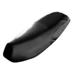 La funda impermeable del asiento de cuero negro de la motocicleta evita tomar el sol en el asiento. Ancho: 25-35 cm - Imagen 2