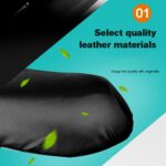 La funda impermeable del asiento de cuero negro de la motocicleta evita tomar el sol en el asiento. Ancho: 25-35 cm - Imagen 4