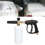 Pistola rociadora de agua con generador de espuma para lavado de coches de alta presión, cable exterior: 22 x 1,5, orificio interior: 15