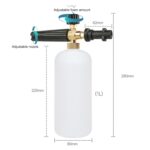 Pistola rociadora de agua con generador de espuma para lavado de coches de alta presión, cable exterior: 22 x 1,5, orificio interior: 15 - Imagen 3