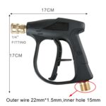 Pistola rociadora de agua con generador de espuma para lavado de coches de alta presión, cable exterior: 22 x 1,5, orificio interior: 15 - Imagen 4