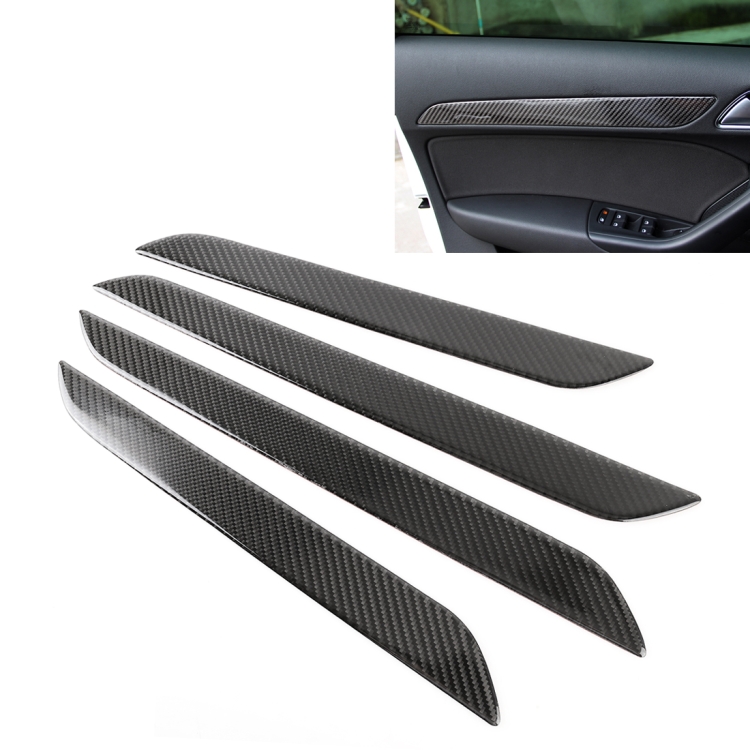 CMS1632.jpg Etiqueta engomada decorativa del panel de la puerta del coche de la fibra de carbono de 4 PCS para Audi Q3 - Imagen 1