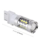 2 PCS T20 / 7440 5W 250LM 6000K Luz de giro automático para automóvil Luces de marcha atrás 16LED Lámparas SMD-2835, DC 12V, T20 / 7440 - Imagen 3