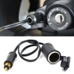 Encendedor de cigarrillos con conector estándar europeo multifuncional de 15 A 12-24 V para BMW / motocicletas con cable de alimentación de 30 cm