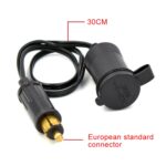Encendedor de cigarrillos con conector estándar europeo multifuncional de 15 A 12-24 V para BMW / motocicletas con cable de alimentación de 30 cm - Imagen 4