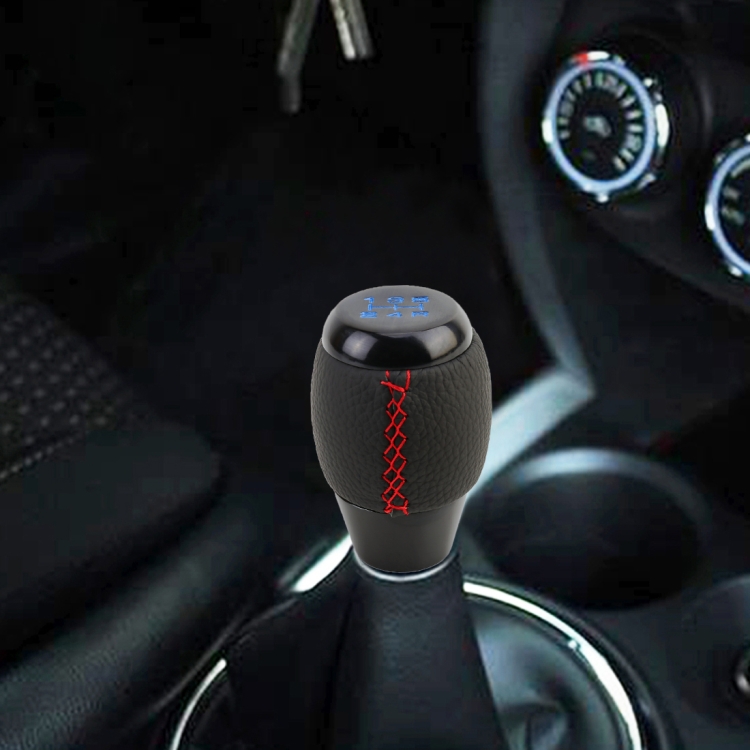 CMS7550.jpg Perilla de cambio de engranaje de Metal de cuero de coche universal Perilla de palanca de cambio de transmisión automática de coche modificado - Imagen 1