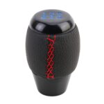 Perilla de cambio de engranaje de Metal de cuero de coche universal Perilla de palanca de cambio de transmisión automática de coche modificado - Imagen 2
