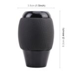 Perilla de cambio de engranaje de Metal de cuero de coche universal Perilla de palanca de cambio de transmisión automática de coche modificado - Imagen 3