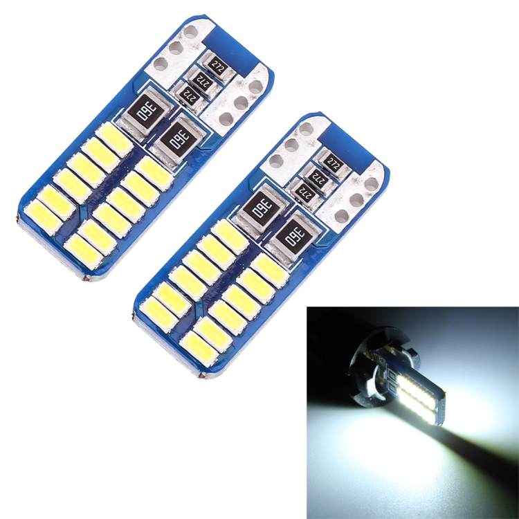 CMS7559.jpg 2 PCS T10 / W5W / 168/194 DC12V 1.4W 6000K 90LM 12LEDs SMD-3014 Luz de espacio para lámpara de lectura para automóvil, con decodificador - Imagen 1