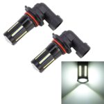 2 PCS 9005 DC9-16V / 8.2W / 6000K / 655LM Luz antiniebla automática para automóvil 66LEDs Lámparas SMD-2016