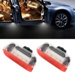 2 piezas LED coche DC 12V 1.6W luces de puerta lámparas 18LEDs SMD-3528 lámparas para Volkswagen Golf 5/6, luz blanca + luz roja