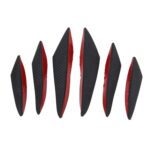 6 uds Universal fibra de carbono estilo coche parachoques delantero cuerpo Spoiler labio divisor protector barra tira protectora pegatina - Imagen 2