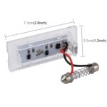 Luz de matrícula de 2 piezas con 18 lámparas SMD-3528 para BMW E53 (X5), 2W 120LM, 6000K, DC12V (luz blanca) - Imagen 3