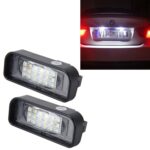 Luz de matrícula de 2 piezas con 18 lámparas SMD-3528 con Canbus para Mercedes-Benz W220,2W 120LM, 6000K, DC12V (luz blanca)