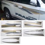 5 piezas SUV cuerpo tira decorativa marca coche aerodinámico brillante pegatina para Toyota Prado 2010 versión
