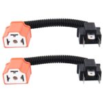 2 piezas H4 coche HID xenón faro macho a hembra cable de conversión con enchufe adaptador de cerámica