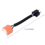 2 piezas H4 coche HID xenón faro macho a hembra cable de conversión con enchufe adaptador de cerámica - Imagen 3