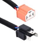2 piezas H4 coche HID xenón faro macho a hembra cable de conversión con enchufe adaptador de cerámica - Imagen 4