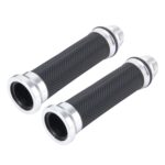 Empuñaduras de barra de manija izquierda de metal con textura de red de motocicleta de 2 piezas con cubierta de goma para Yamaha - Imagen 2