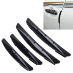 3R 3R-2103 4 piezas de goma para puerta lateral de coche, protectores de protección de borde, pegatinas de adornos de cubierta (negro)