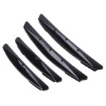 3R 3R-2103 4 piezas de goma para puerta lateral de coche, protectores de protección de borde, pegatinas de adornos de cubierta (negro) - Imagen 2