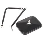 Espejos de marcha atrás rectangulares con espejo retrovisor lateral para puerta de coche de 2 piezas para Jeep Wrangler JL 2018 - Imagen 3